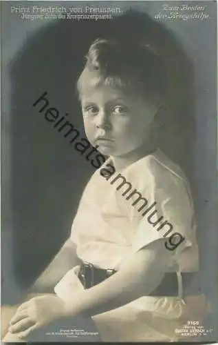 Prinz Friedrich von Preussen - Kriegs-Wohlfahrtskarte - Phot. Niederastroth Potsdam - Verlag Gustav Liersch Berlin