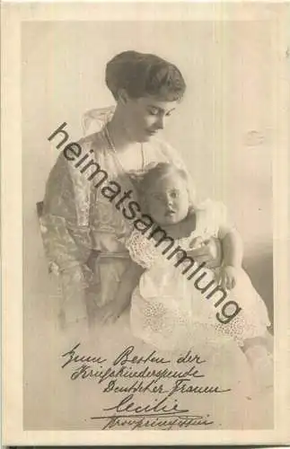 Kronprinzessin mit Töchterchen - Zu Gunsten des Rheinischen Kriegskinder-Spendentag Oktober 1916