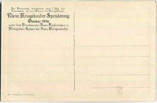 Kronprinzessin mit Töchterchen - Zu Gunsten des Rheinischen Kriegskinder-Spendentag Oktober 1916