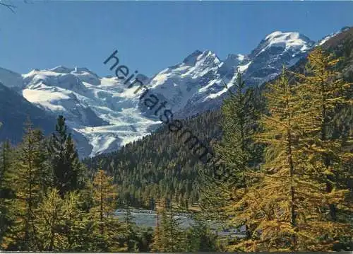 Bernina mit Morteratschgletscher - AK Grossformat - Foto und Verlag Rich. Ziegler St. Moritz