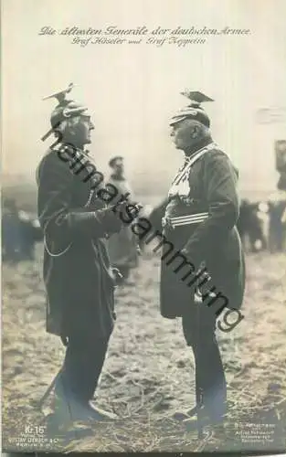 Die ältesten Generäle der deutschen Armee - Graf Häseler und Graf Zeppelin - Phot. Alfred Kühlewindt Königsberg