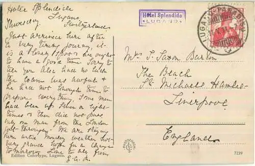 Lugano - Grand Hotel Splendide e Nuovo Quai - Strassenbahn - Edition Colortype Lugano