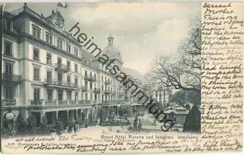 Interlaken - Grand Hotel Victoria und Jungfrau - Verlag R. Gabler Interlaken