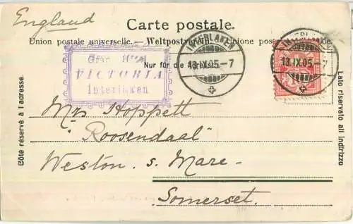 Interlaken - Grand Hotel Victoria und Jungfrau - Verlag R. Gabler Interlaken