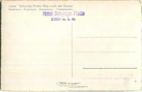 Schynige Platte - Weg nach der Daube - Foto-Ansichtskarte - Verlag E. Gyger Adelboden