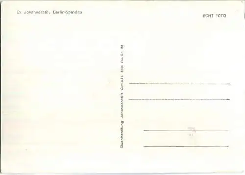 Berlin Spandau - Evangelischer Johannesstift - Foto-Ansichtskarte - Verlag Johannesstift GmbH Berlin 20