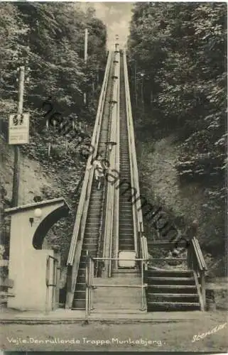 Vejle - Den rullende Trappe - Munkebjerg - Foto-Ansichtskarte - Stenders Forlag Eneret Vejle
