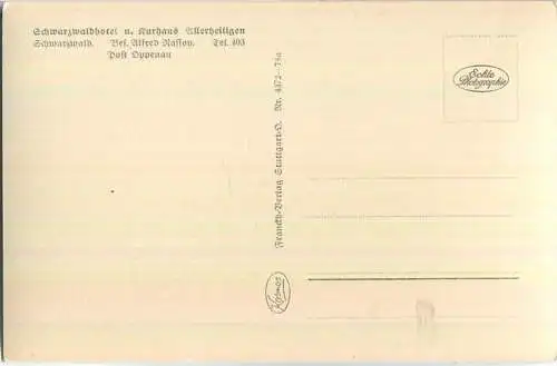 Allerheiligen - Klosterruine - Foto-Ansichtskarte - Franckh-Verlag Stuttgart