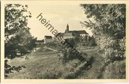 Abtei Neresheim von Süden - Foto-Ansichtskarte - Verlag der Abtei Neresheim