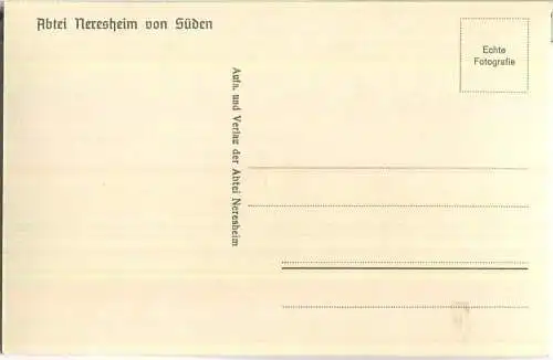 Abtei Neresheim von Süden - Foto-Ansichtskarte - Verlag der Abtei Neresheim