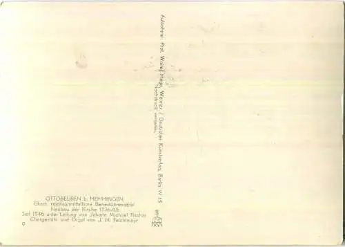 Ottobeuren - Foto-Ansichtskarte - Deutscher Kunstverlag Berlin W35