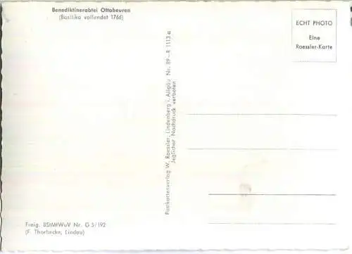 Ottobeuren - Foto-Ansichtskarte - Verlag W. Roessler Lindenberg