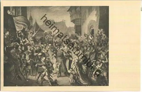 Zwinglis Abschied 1531 - Künstlerkarte Ludwig Vogel