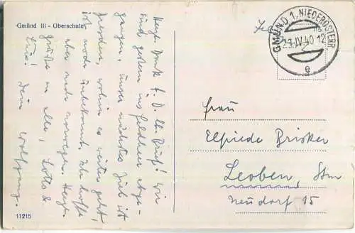 Gmünd III - Oberschule - Feldpost