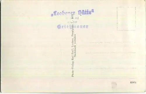 Leobner Hütte an der Griesmauer - Foto-Ansichtskarte - Verlag Karl Krall Leoben