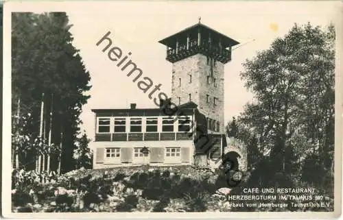 Herzbergturm - Cafe und Restaurant - Foto-Ansichtskarte - Verlag foto H. Steube Heusenstamm