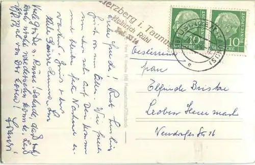Herzbergturm - Cafe und Restaurant - Foto-Ansichtskarte - Verlag foto H. Steube Heusenstamm