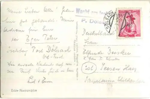 Iselsberg mit Lienzer Dolomiten - Foto-Ansichtskarte - Verlag Franz Schilcher Klagenfurt - Posthilfstellenstempel Wacht