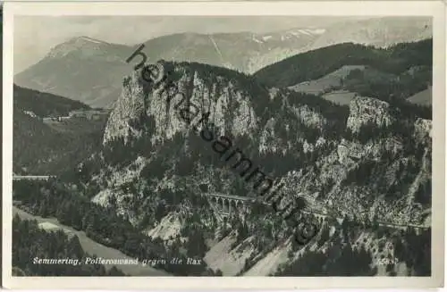 Semmering - Polleroswand gegen die Rax - Foto-Ansichtskarte - Verlag Postkarten-Industrie AG Wien