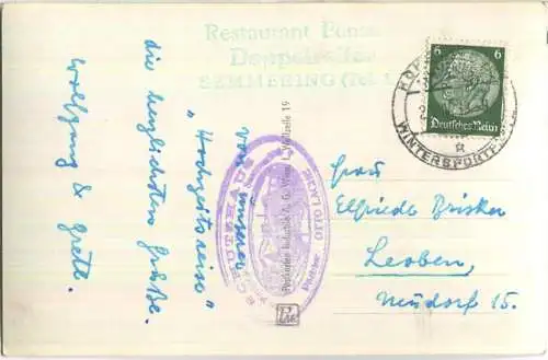Semmering - Polleroswand gegen die Rax - Foto-Ansichtskarte - Verlag Postkarten-Industrie AG Wien