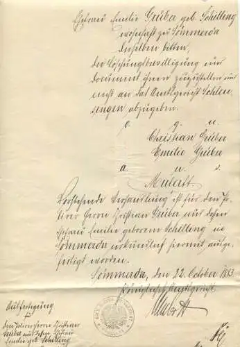 Deutschland - Sömmerda - Königliches Amtsgericht - Grundbuchsache - Löschung