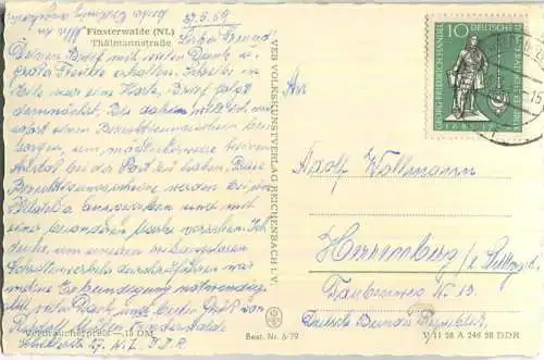Finsterwalde - Thälmannstrasse - VEB Volkskunstverlag Reichenbach