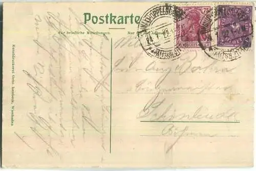Opolno Zdroj - Bad Oppelsdorf bei Zittau - Albertbad - Verlag Aug. Donath Bad Oppelsdorf - Reliefkarte