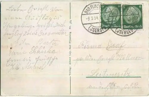 Bad Flinsberg - Swieradow-Zdroj - am Kurplatz mit Heufuder - Foto-Ansichtskarte - Verlag Albert Ley Bad Flinsberg