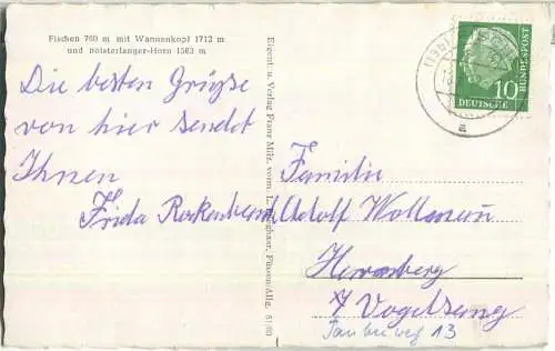 Fischen - Foto-Ansichtskarte - Verlag Franz Milz Füssen