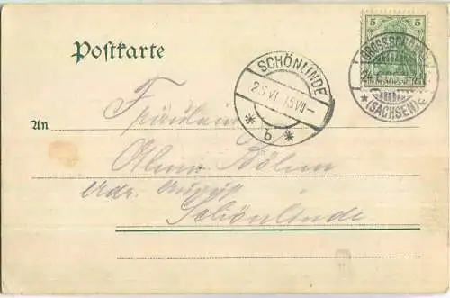 Oybin - Klosterkirche mit Friedhof - Verlag Louis Glaser Leipzig