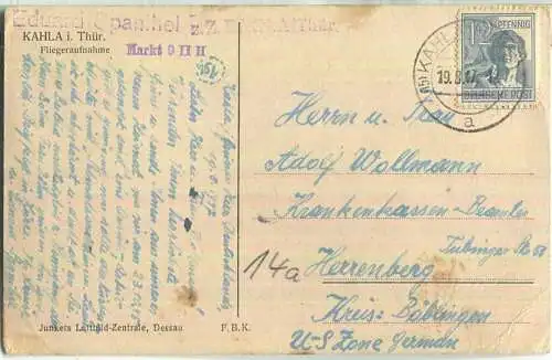 Kahla - Fliegeraufnahme - Junkers Luftbild-Zentrale Dessau