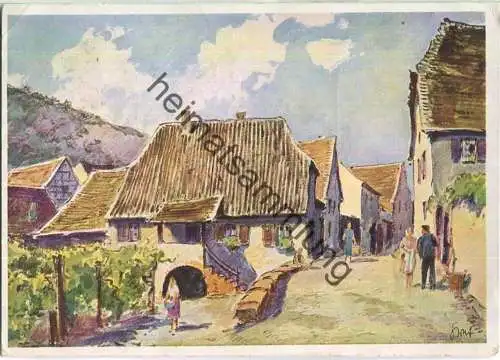 Im Pfälzer Weindorf Hambach - Künstlerkarte Karl Graf Speyer - Herausgeber Die Deutsche Arbeitsfront NSG