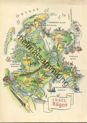 Insel Rügen - Zeichnung A. Hoppe Leipzig - VEB Volkskunstverlag Reichenbach