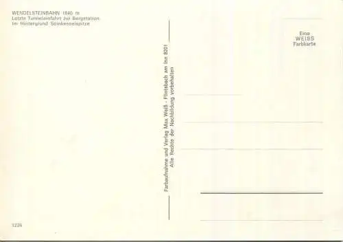 Wendelsteinbahn - AK Grossformat - Verlag Max Weiß Flintsbach