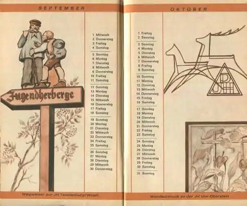 Deutschland - Ränzlein 1965 - Deutsches Jugendherbergswerk - Text und Zeichnungen Ilse Mau - 50 Seiten Wissenswertes