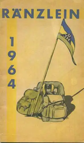 Deutschland - Ränzlein 1964 - Deutsches Jugendherbergswerk - 50 Seiten Wissenswertes - Text und Zeichnungen Ilse Mau
