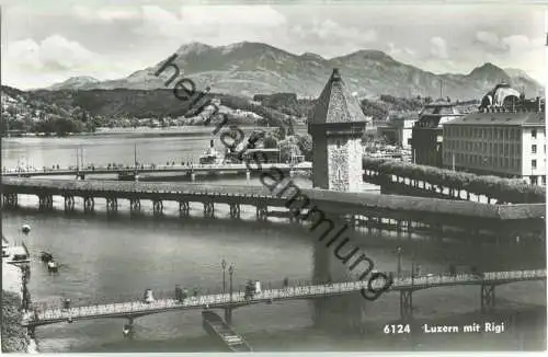 Luzern mit Rigi - Foto-Ansichtskarte - Verlag Goetz Luzern