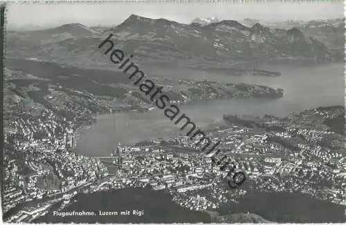 Luzern mit Rigi - Foto-Ansichtskarte - Verlag Globetrotter GmbH Luzern - Swissair-Foto AG