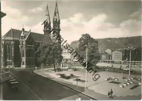 Meiningen - Platz der Republik - Foto-Ansichtskarte - Verlag Straub & Fischer Meiningen