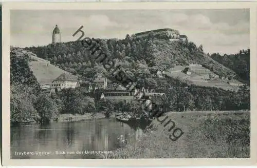 Freyburg - Blick von der Unstrutwiese - Verlag Hans C. Schmiedicke Markkleeberg