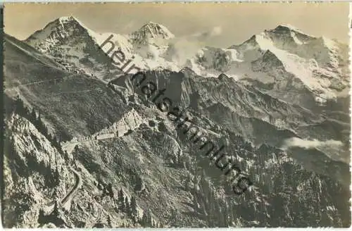 Schynige Platte - Eiger-Mönch-Jungfrau - Foto-Ansichtskarte - Verlag O. Nikles Interlaken 20er Jahre