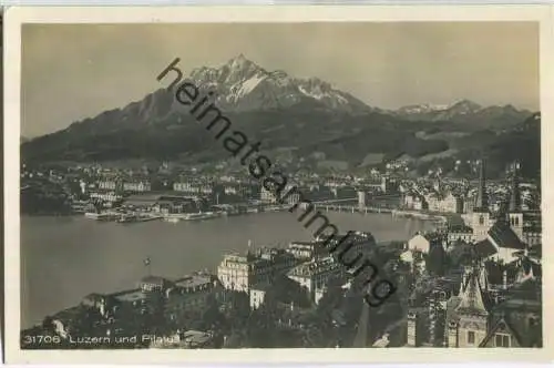 Luzern und Pilatus - Foto-Ansichtskarte - Wehrliverlag Kilchberg 20er Jahre