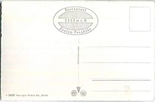 Sustenstrasse - Blick gegen Passhöhe - Verlag Photoglob-Wehrli AG Zürich