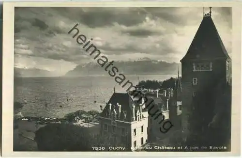 Ouchy - Hotel du Chateau et Alpes de Savoie - Foto-Ansichtskarte - Verlag Phototypie Co. Montreux