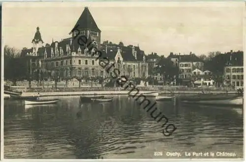 Ouchy - Le Port et le Chateau - Foto-Ansichtskarte - Edition Georges Jaeger Geneve