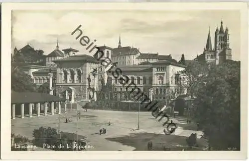 Lausanne - Place de la Riponne - Foto-Ansichtskarte