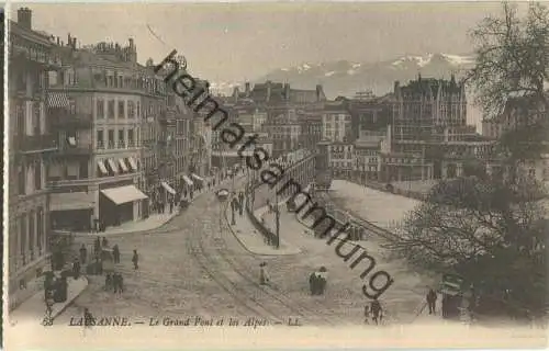Lausanne - Le Grand Pont et les Alpes