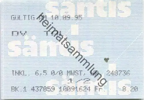 Schweiz - Säntis - Talfahrt - Fahrkarte 1995