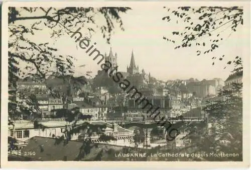 Lausanne - La Cathedrale depuis Montbenon - Foto-Ansichtskarte - Edition Perrochet-Matile Lausanne