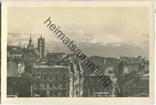Lausanne et les Alpes Vaudoises - Foto-Ansichtskarte - Edition Perrochet-Matile Lausanne